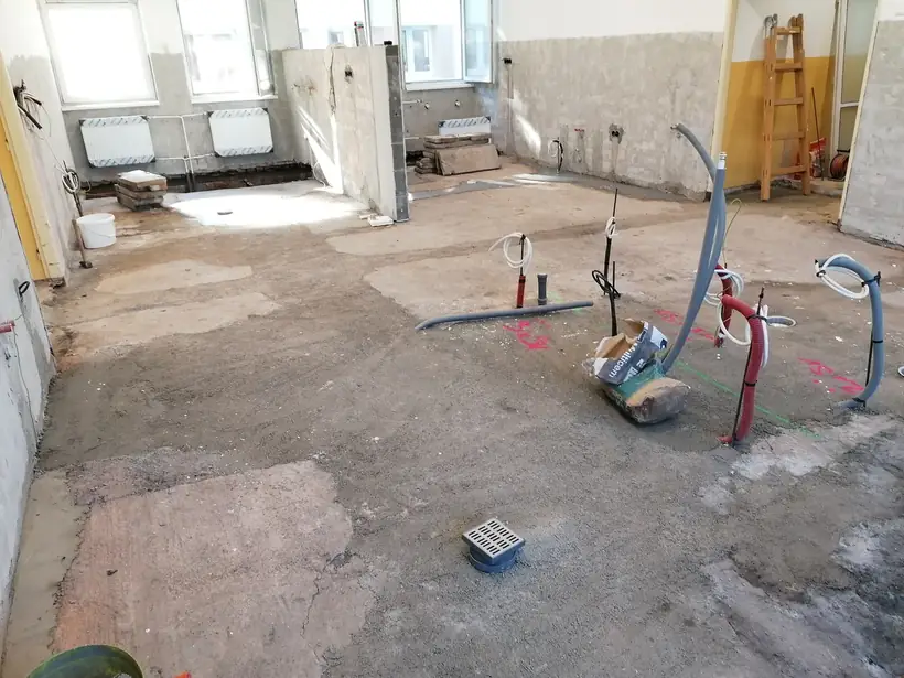 Kuchyňa materskej školy, Topoľčany — priebeh výstavby, rekonštrukcia vývarovne (10/22)